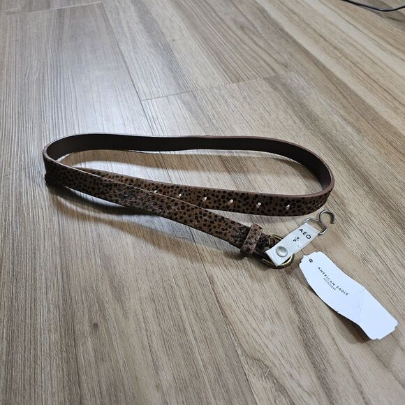 American Eagle Outfitters Accessories - American Eagle Womens Skinny Leopard Print‎ Belt Size Small Brown Speckled